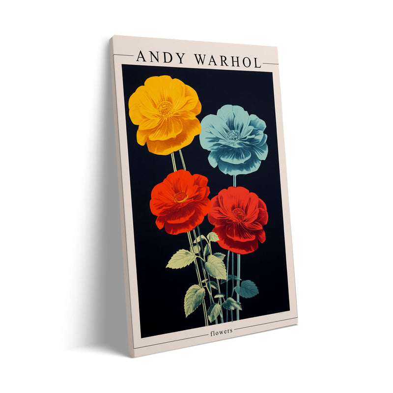 flowers-andy-warhol art print - High-quality canvas print from Raremango