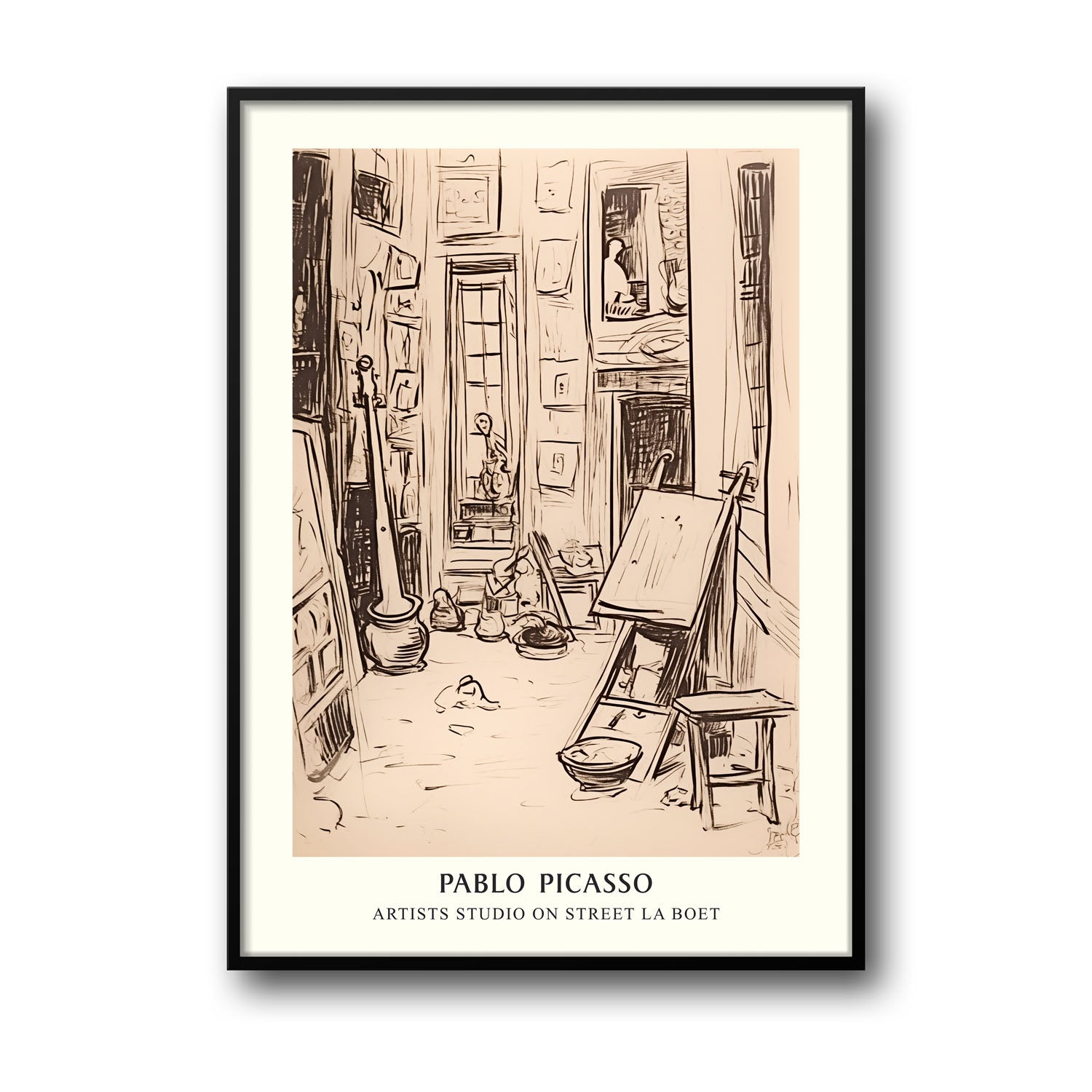 artists-studio-on-street-la-boetie-pablo-picasso