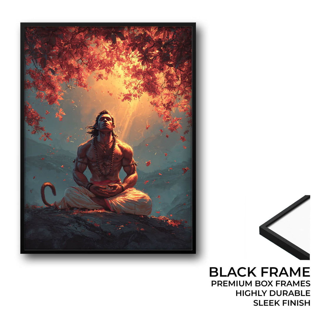 Bajrangbali Hanuman Meditation Painting – Vastu Wall Art