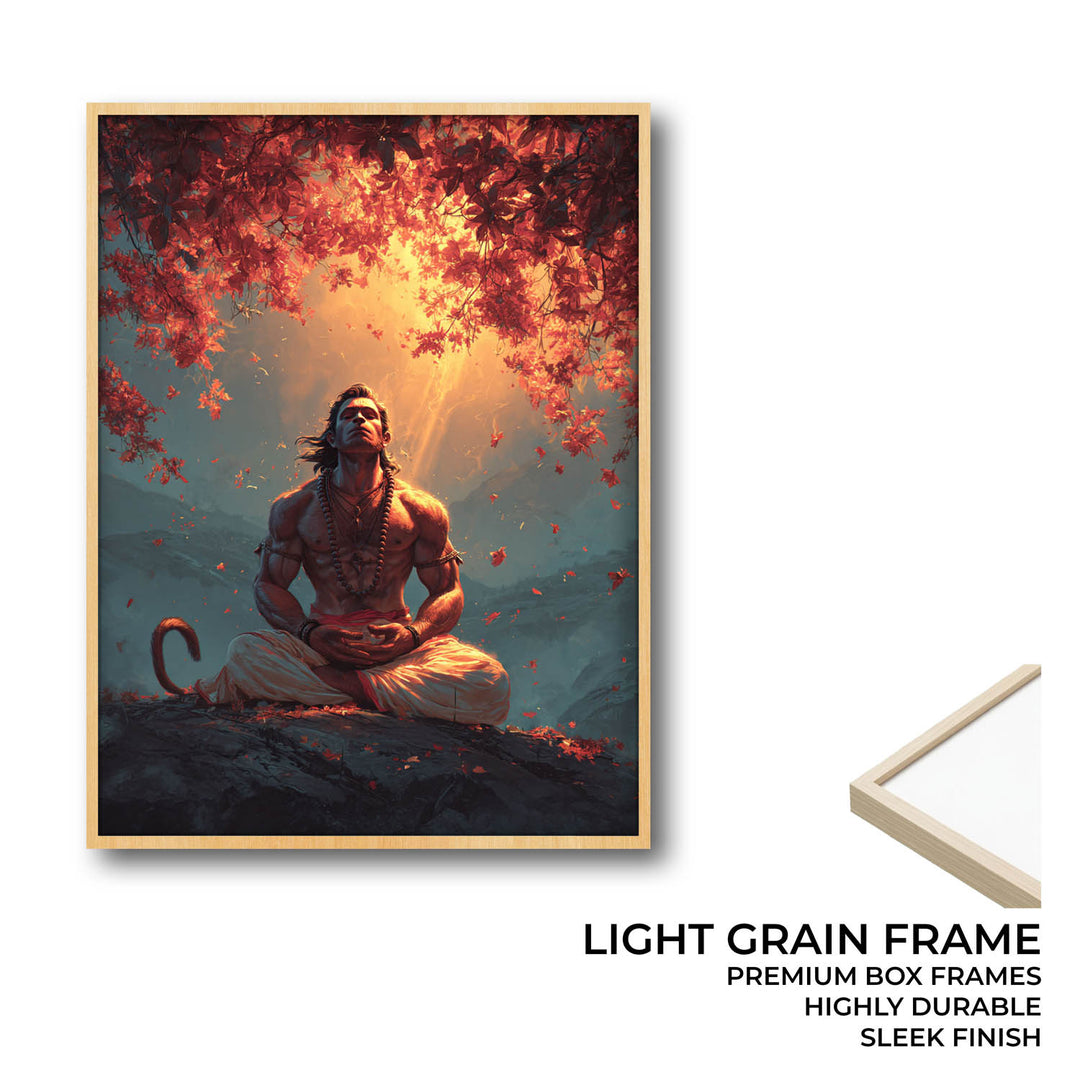 Bajrangbali Hanuman Meditation Painting – Vastu Wall Art