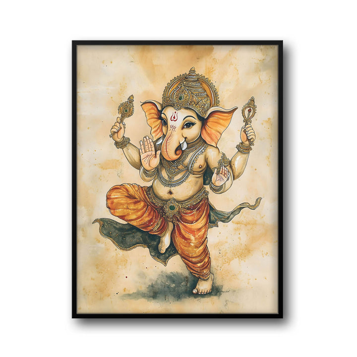 Bal Ganesh Dancing - Vastu Painting