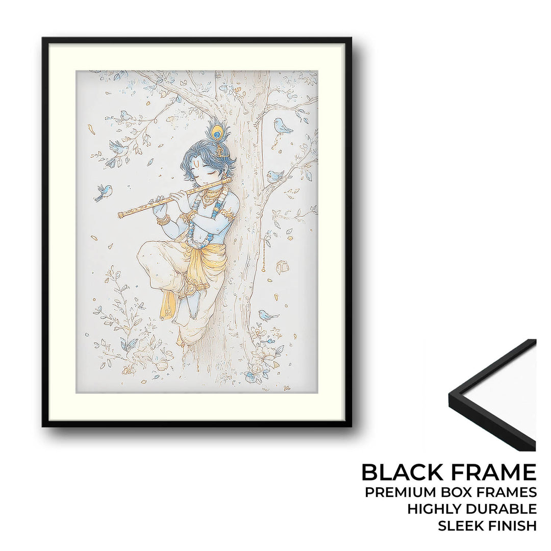 Bal Krishna Flute Wall Art – Vastu Painting for Home