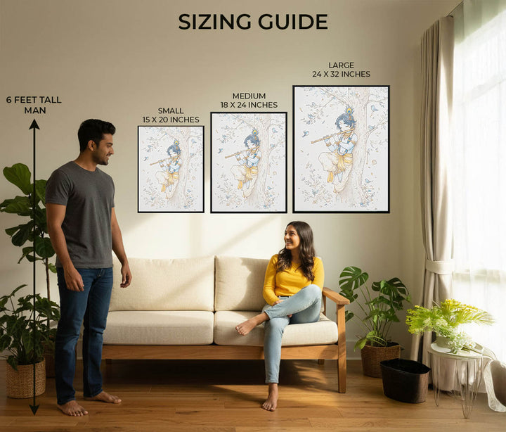 Bal Krishna Flute Wall Art – Vastu Painting for Home