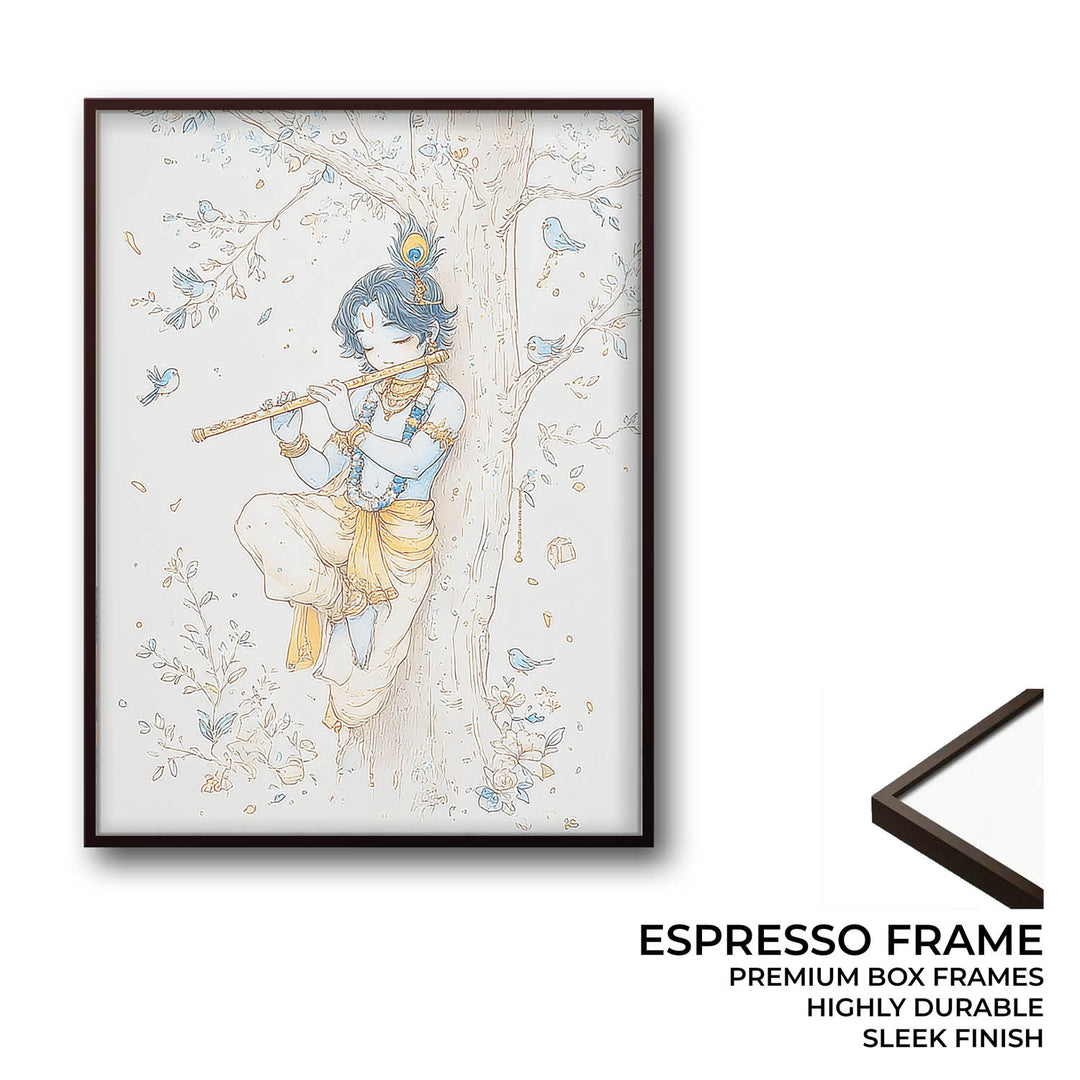 Bal Krishna Flute Wall Art – Vastu Painting for Home