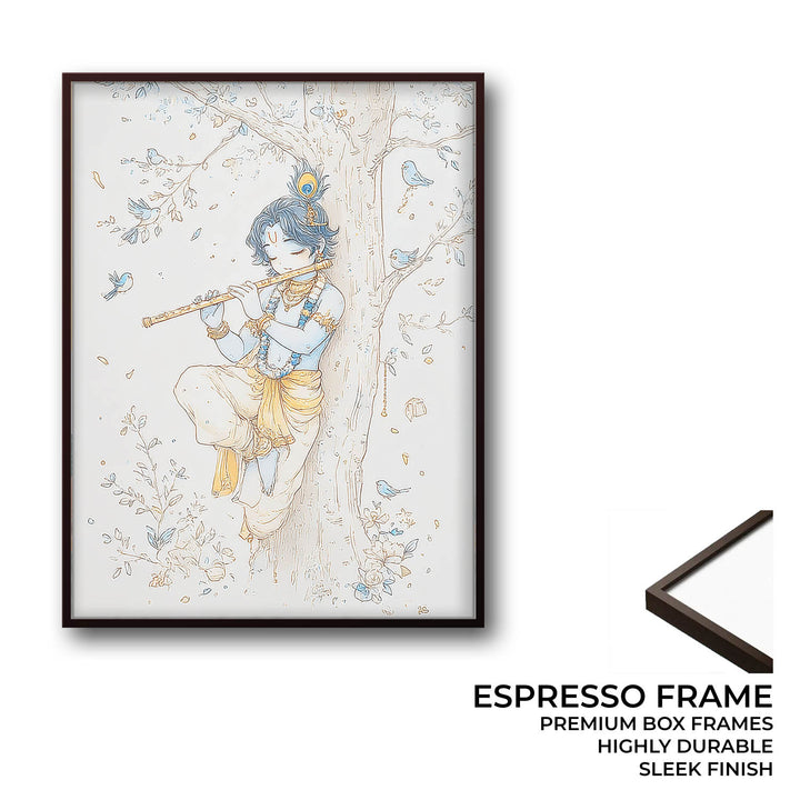 Bal Krishna Flute Wall Art – Vastu Painting for Home
