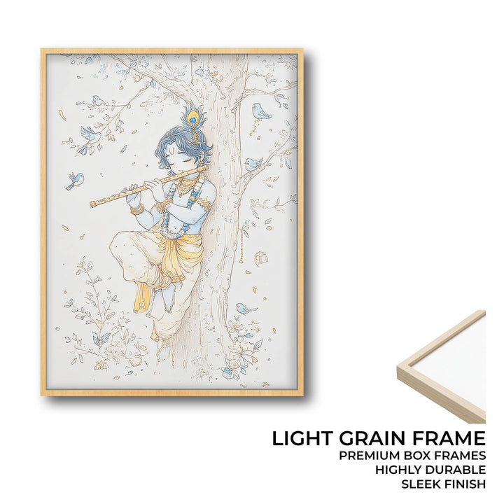 Bal Krishna Flute Wall Art – Vastu Painting for Home