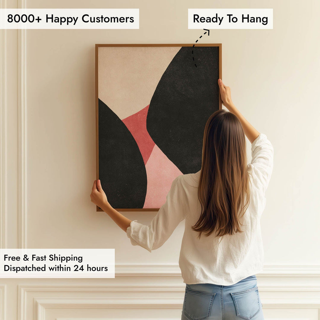 blush & shadow abstract art