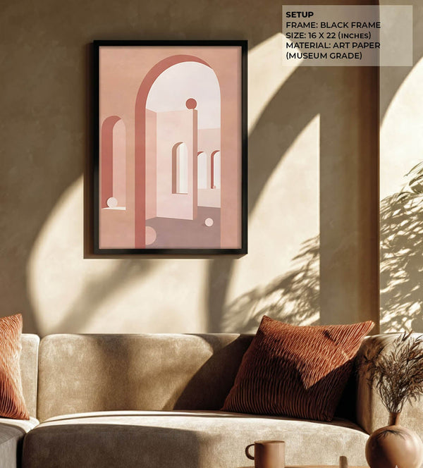 Arcadia boho landscape wall art print