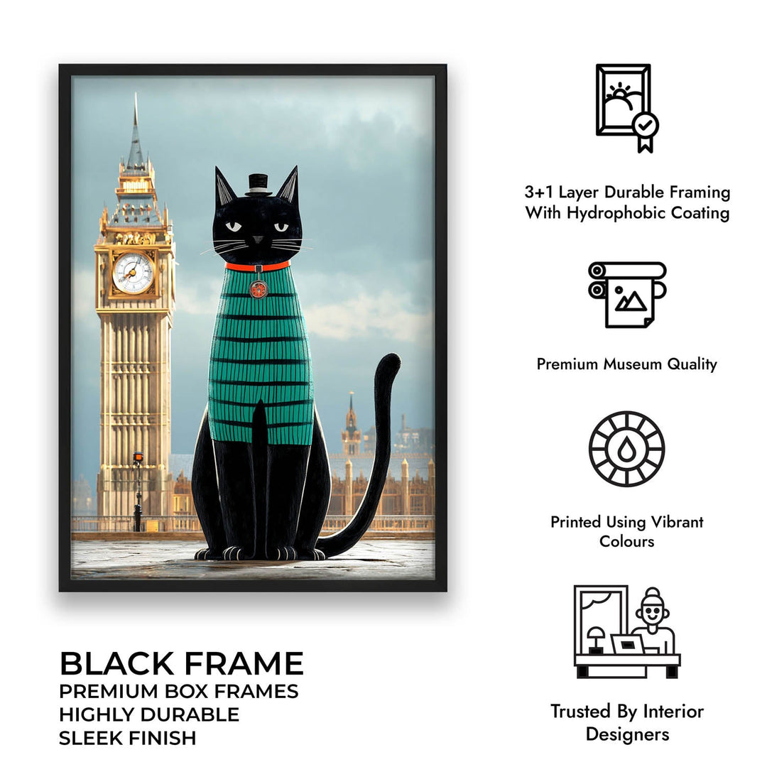 standing cat holding a cup of coffee  