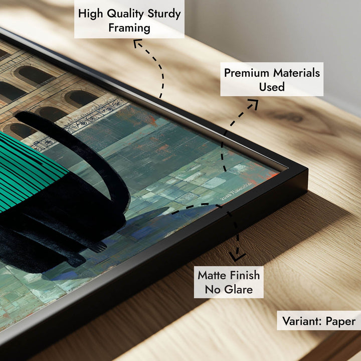 standing cat holding a cup of coffee  