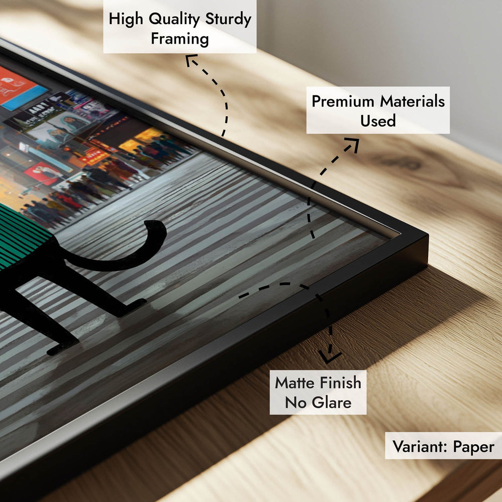 standing cat holding a cup of coffee  