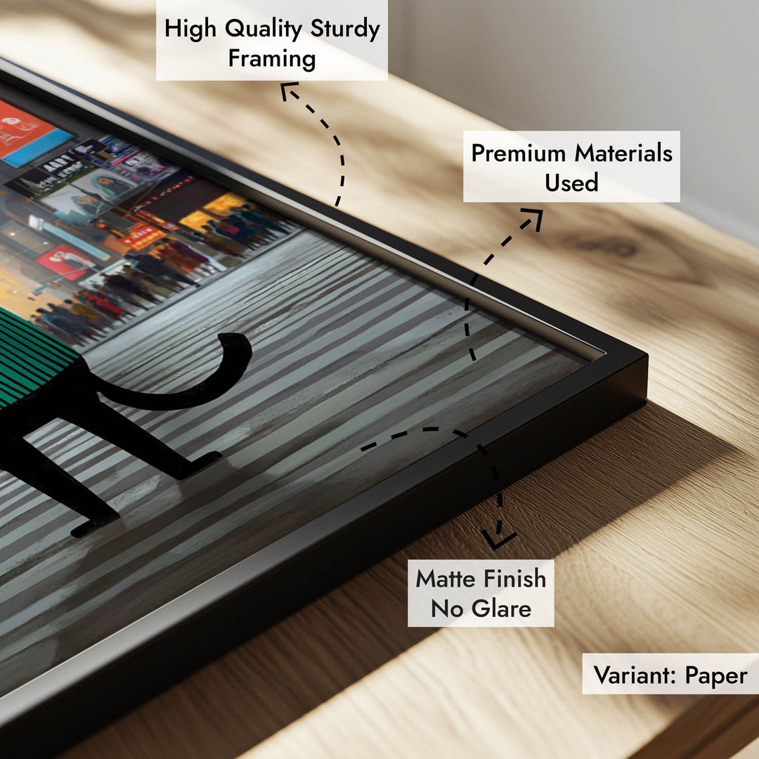 standing cat holding a cup of coffee  
