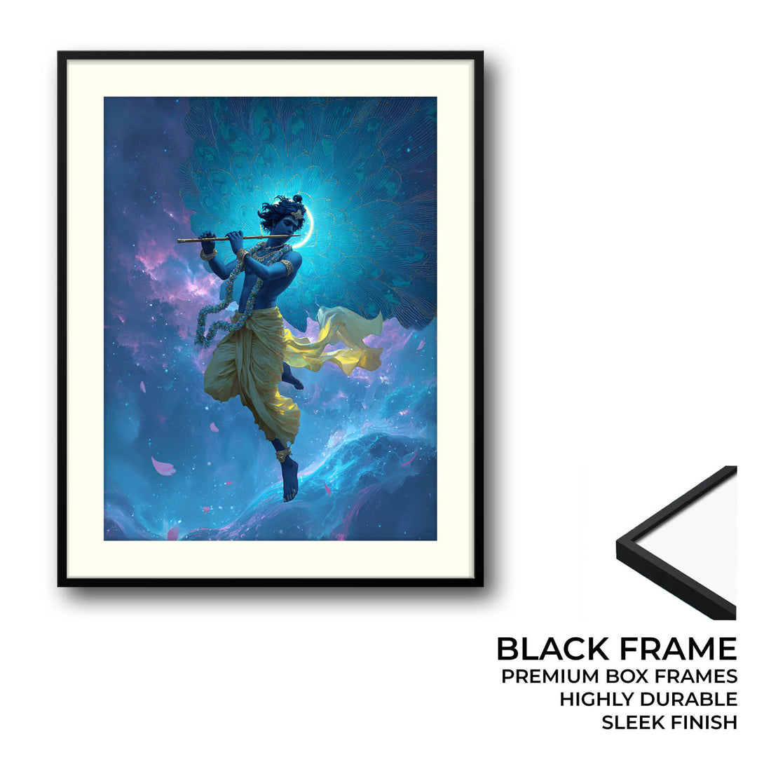 Celestial Krishna Painting – Divine Wall Art