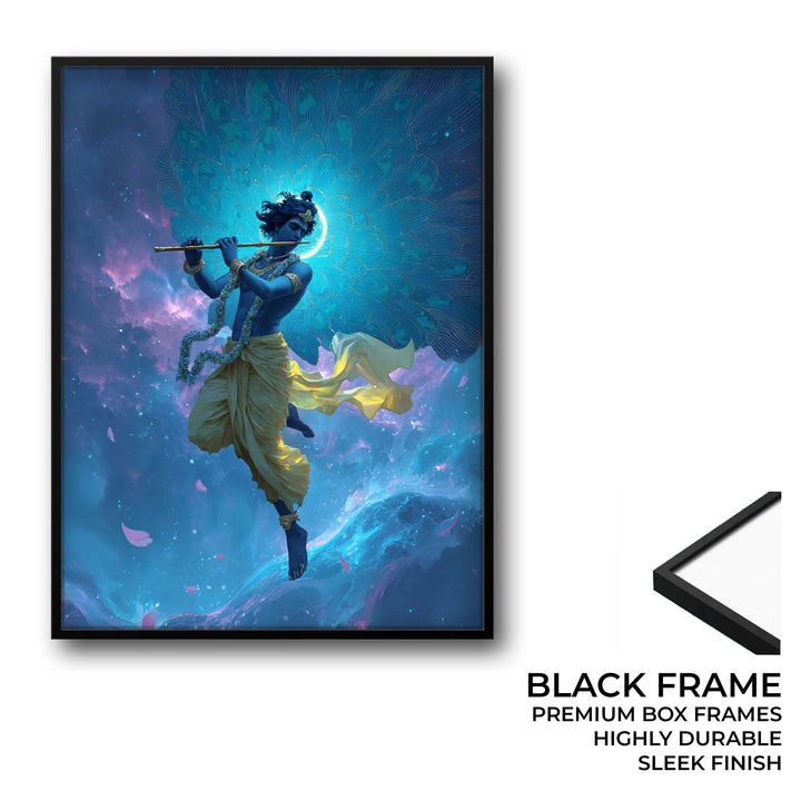 Celestial Krishna Painting – Divine Wall Art