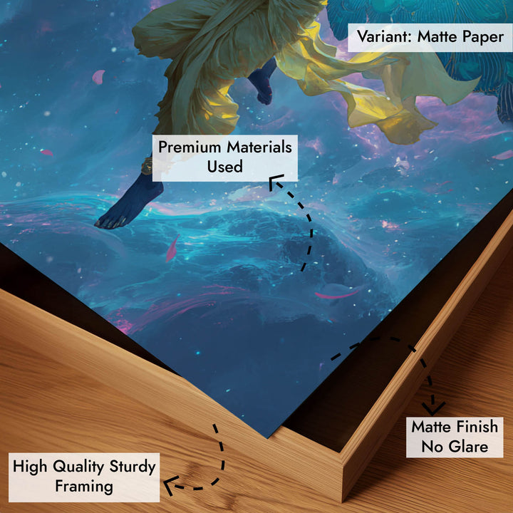 Celestial Krishna Painting – Divine Wall Art