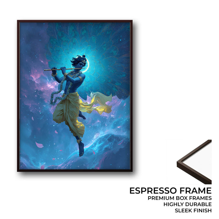 Celestial Krishna Painting – Divine Wall Art