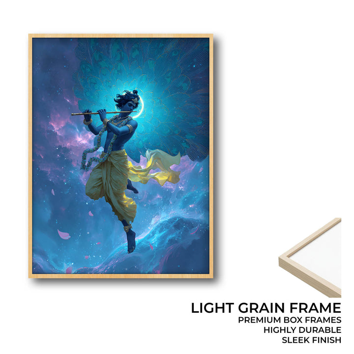 Celestial Krishna Painting – Divine Wall Art