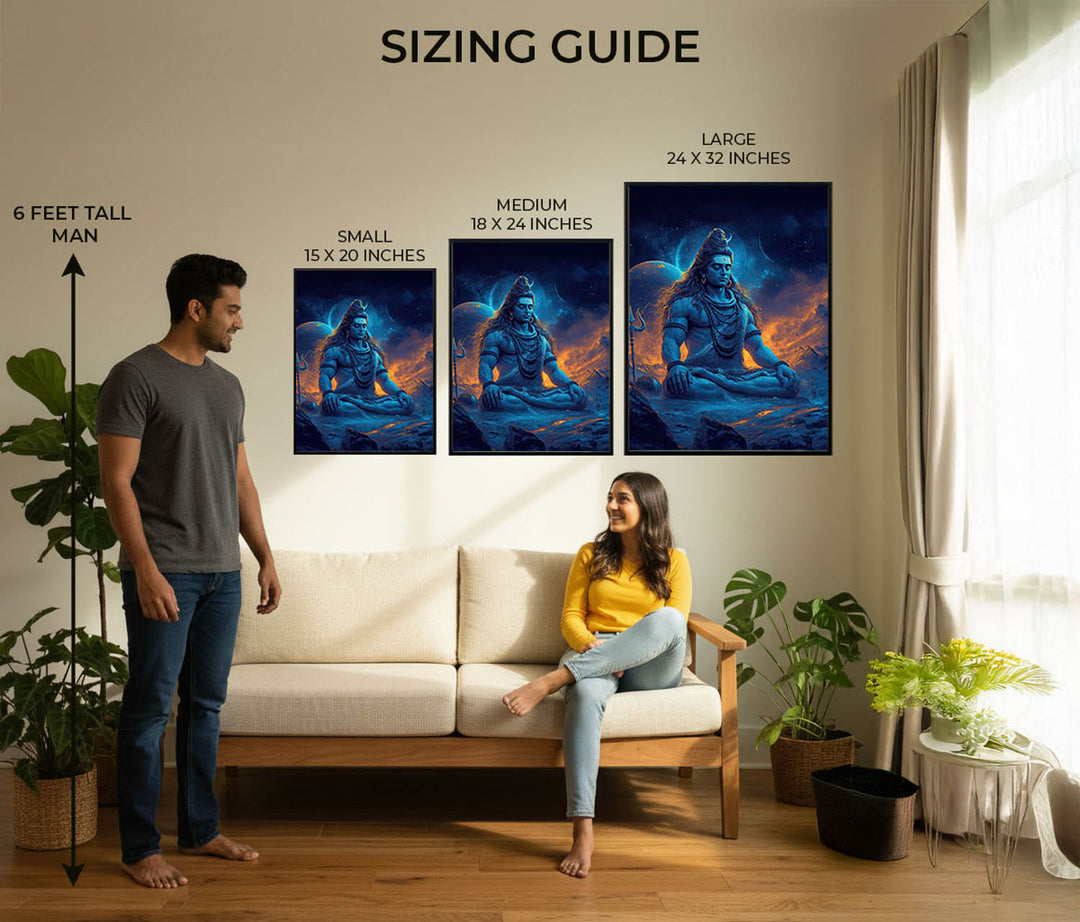 Cosmic Shiva Painting – Mahadev Wall Art