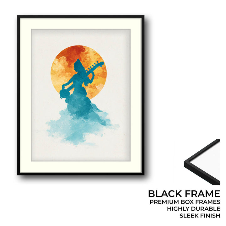 Divine Saraswati Painting – Goddess of Wisdom Wall Art