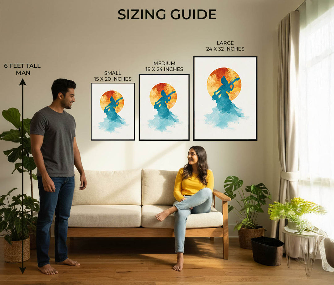 Divine Saraswati Painting – Goddess of Wisdom Wall Art