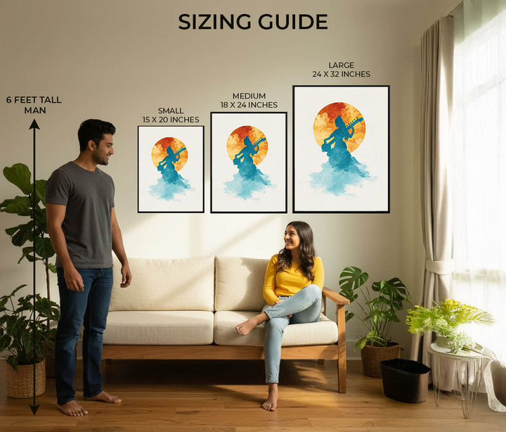 Divine Saraswati Painting – Goddess of Wisdom Wall Art