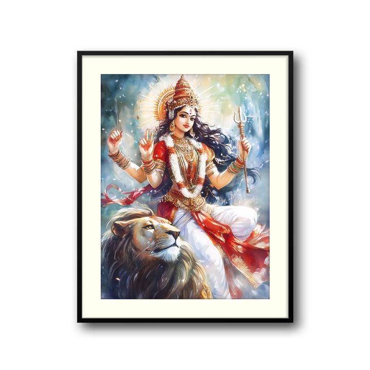durga-maa-on-lion-vastu-painting