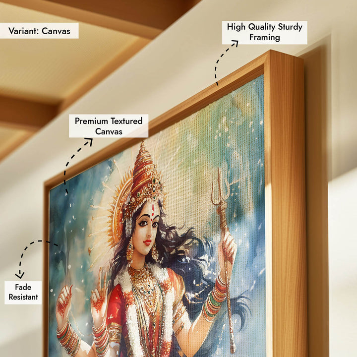 Durga Maa on Lion - Vastu Painting