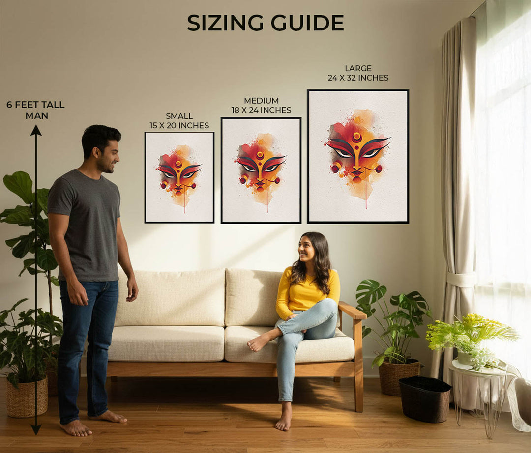 Durga Shakti Painting – Divine Goddess Wall Art