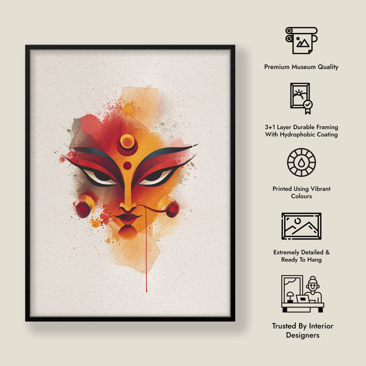 Durga Shakti Painting – Divine Goddess Wall Art
