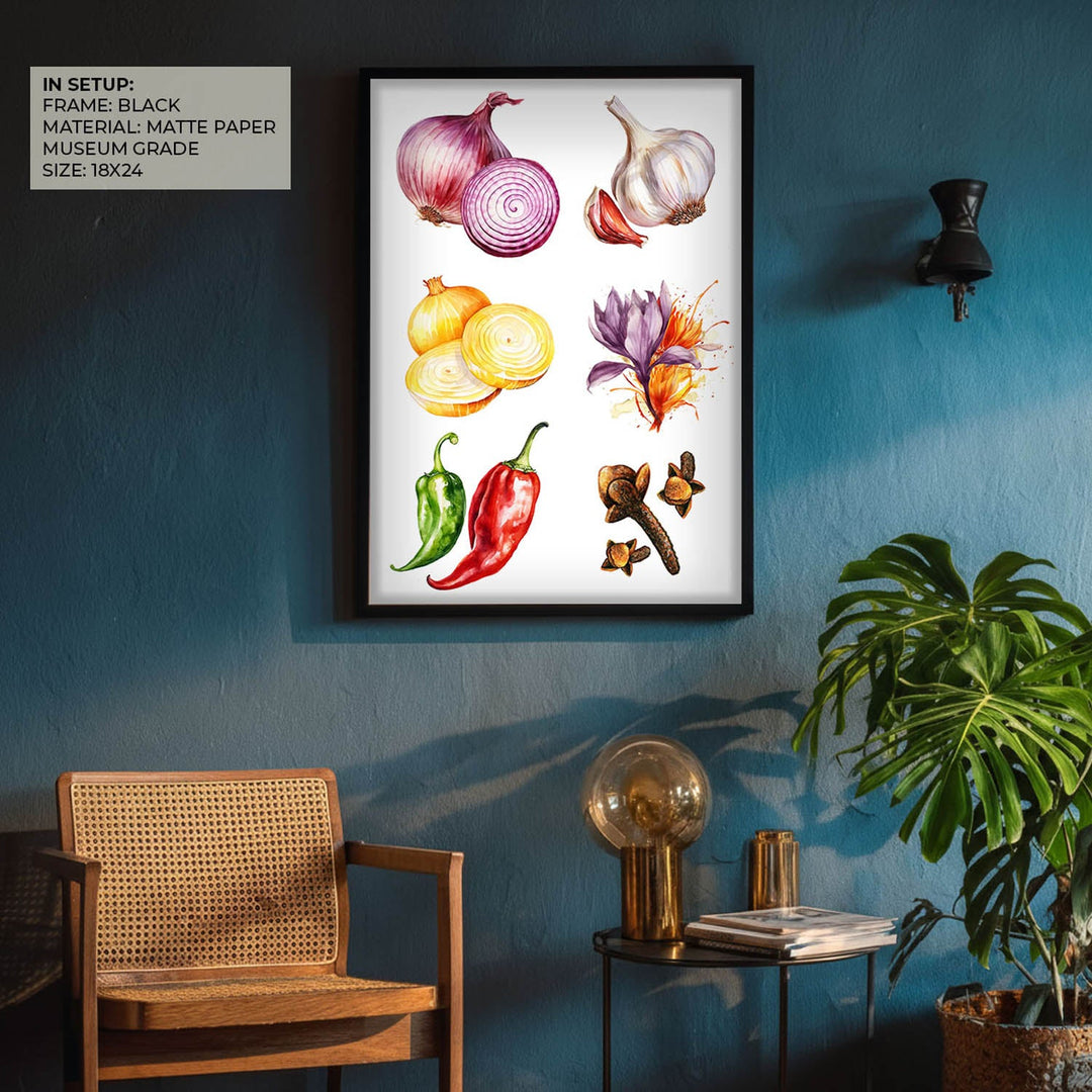 Flavours of Kitchen wall art
