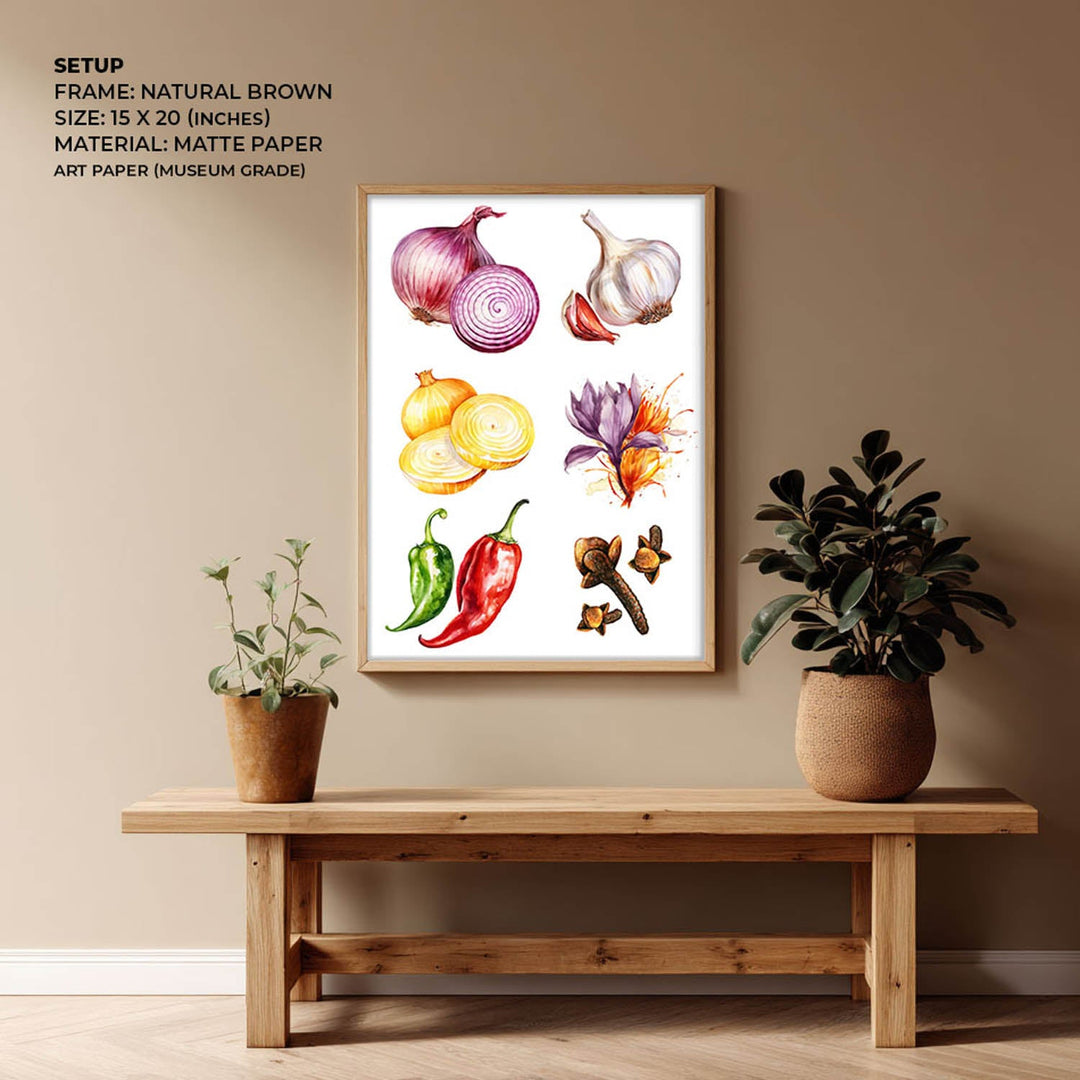 Flavours of Kitchen wall art