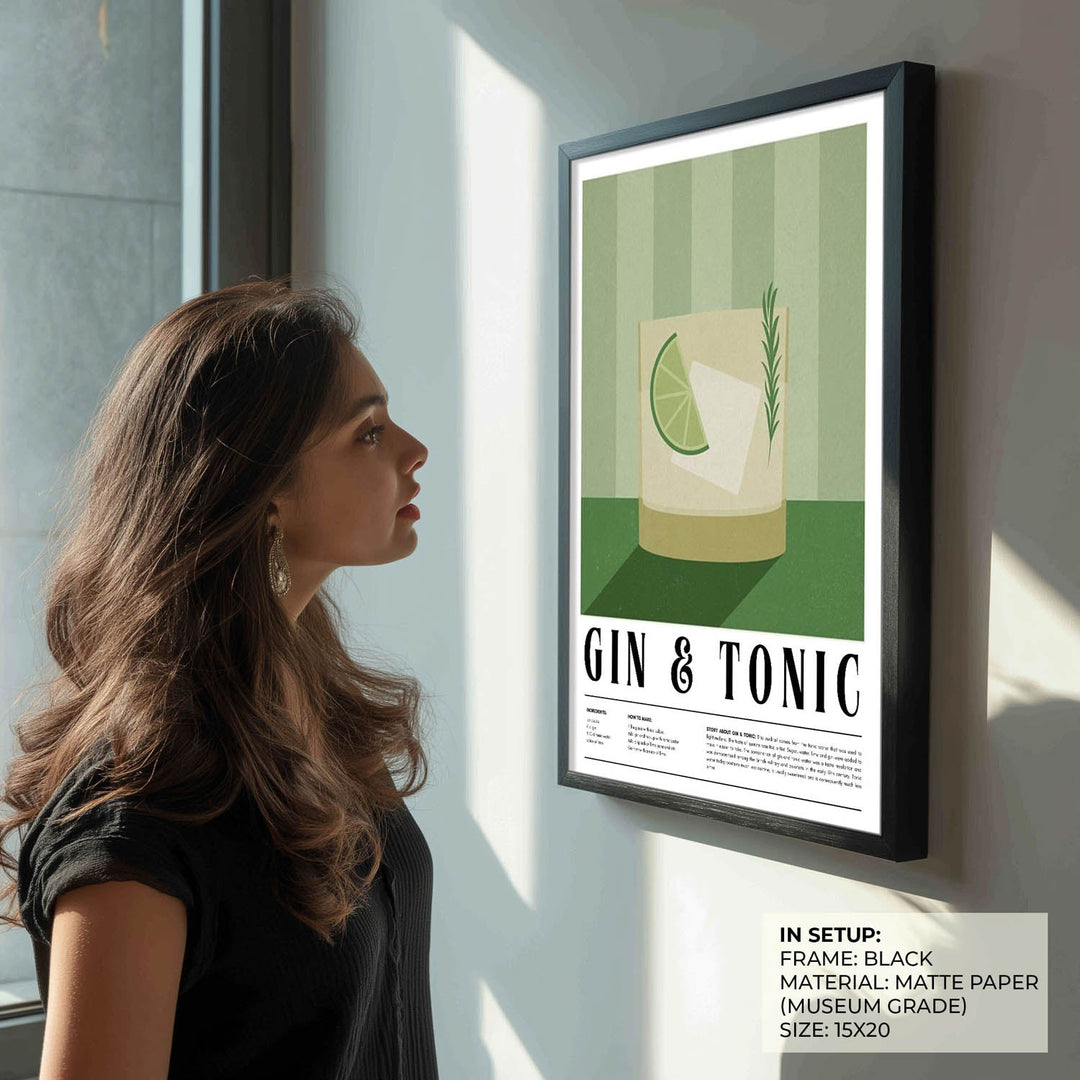 gin and tonic kitchen art