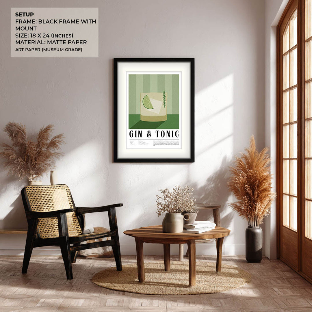 gin and tonic kitchen art