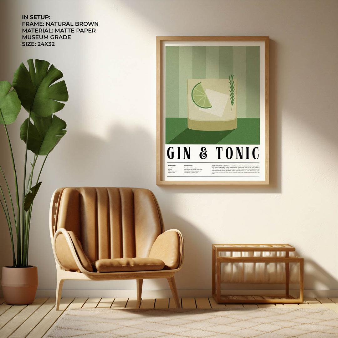 gin and tonic kitchen art