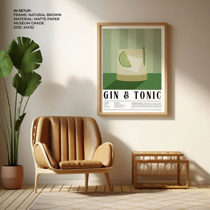 gin and tonic kitchen art