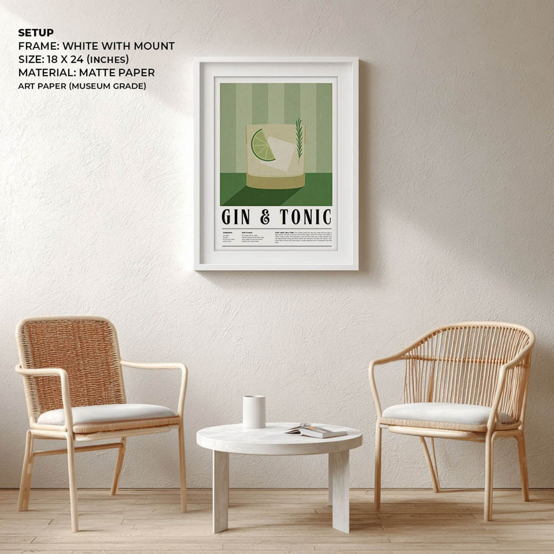gin and tonic kitchen art