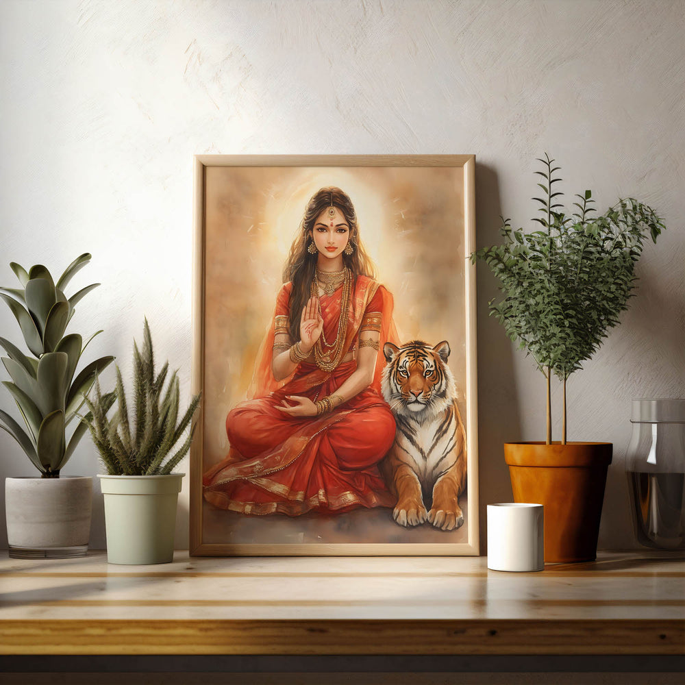 goddess-durga-blessing-vastu-painting