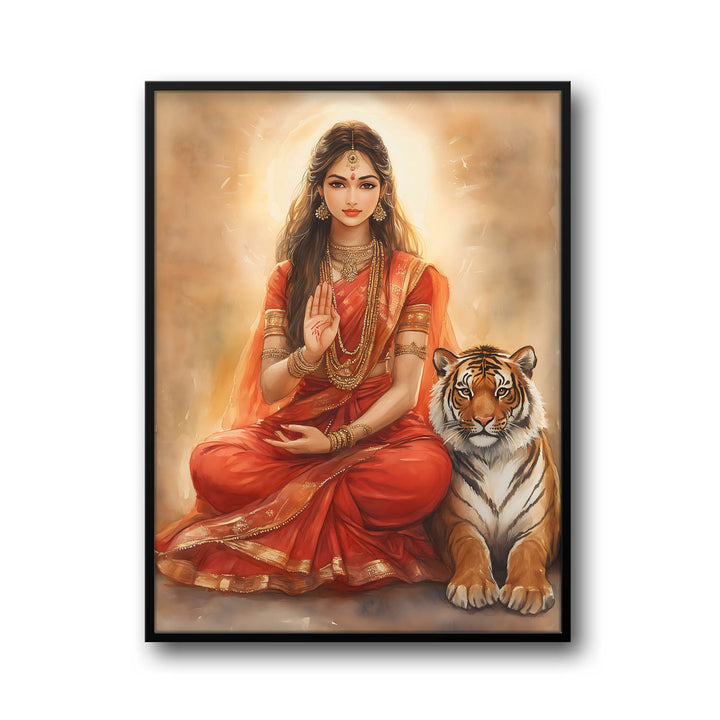 Goddess Durga Blessing - Vastu Painting