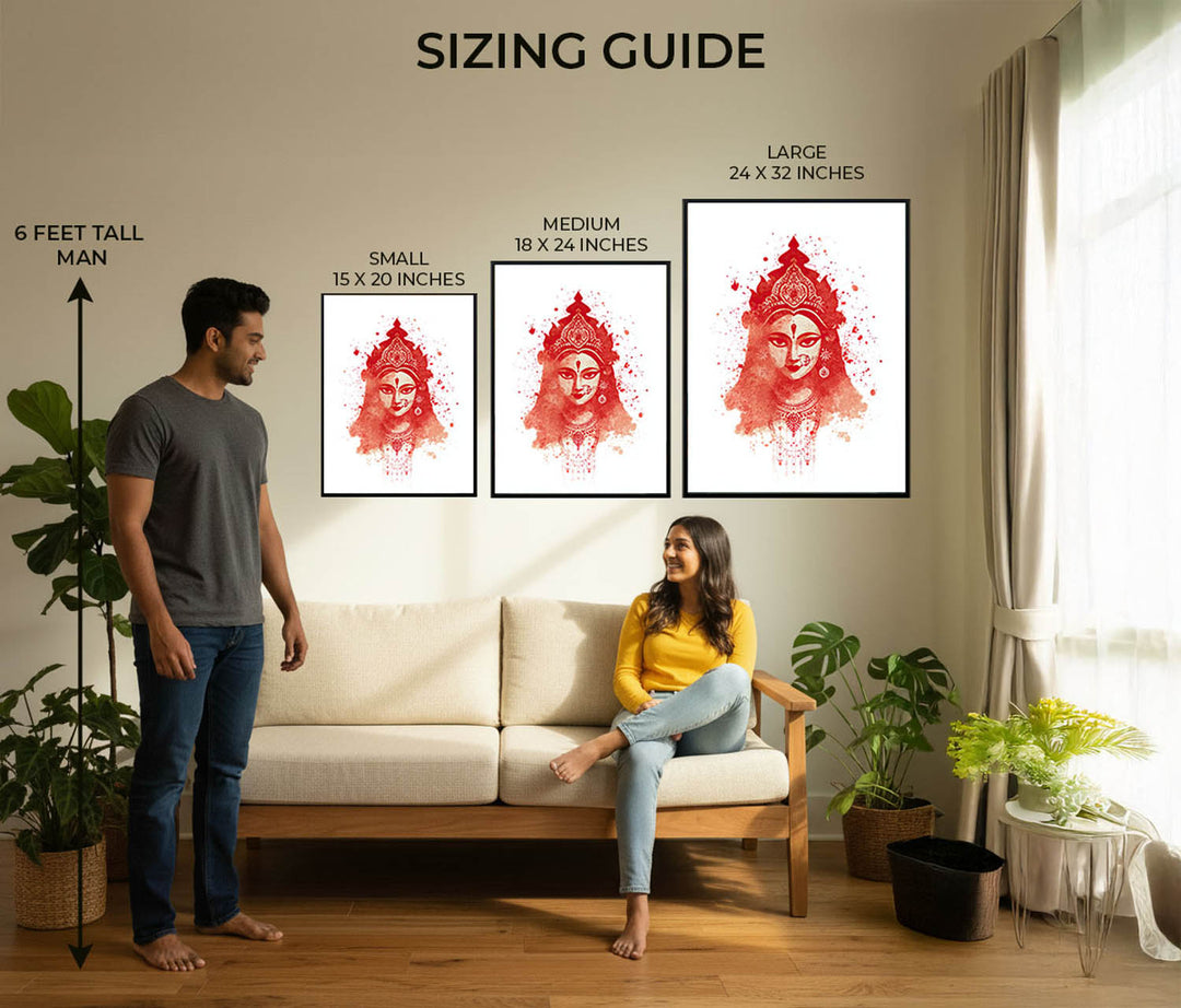 Goddess Durga Wall Art – Devi Shakti Painting