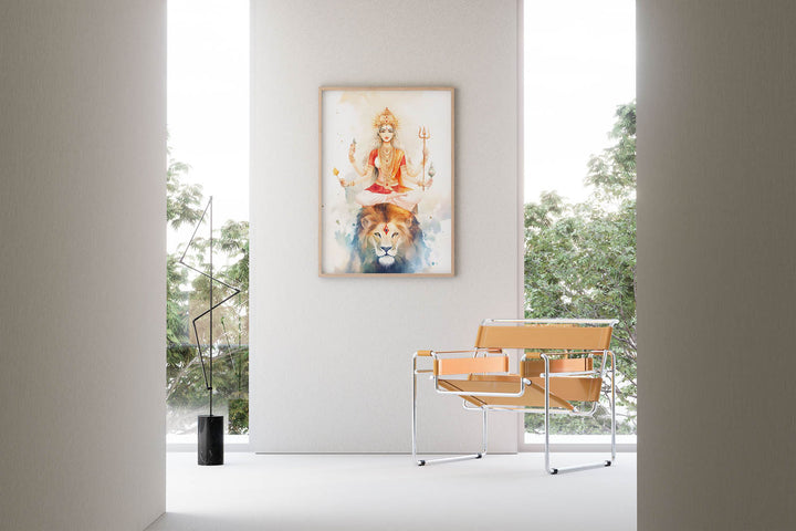 goddess-durga-on-lion-vastu-painting