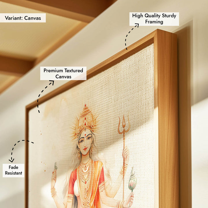 Goddess Durga on Lion - Vastu Painting