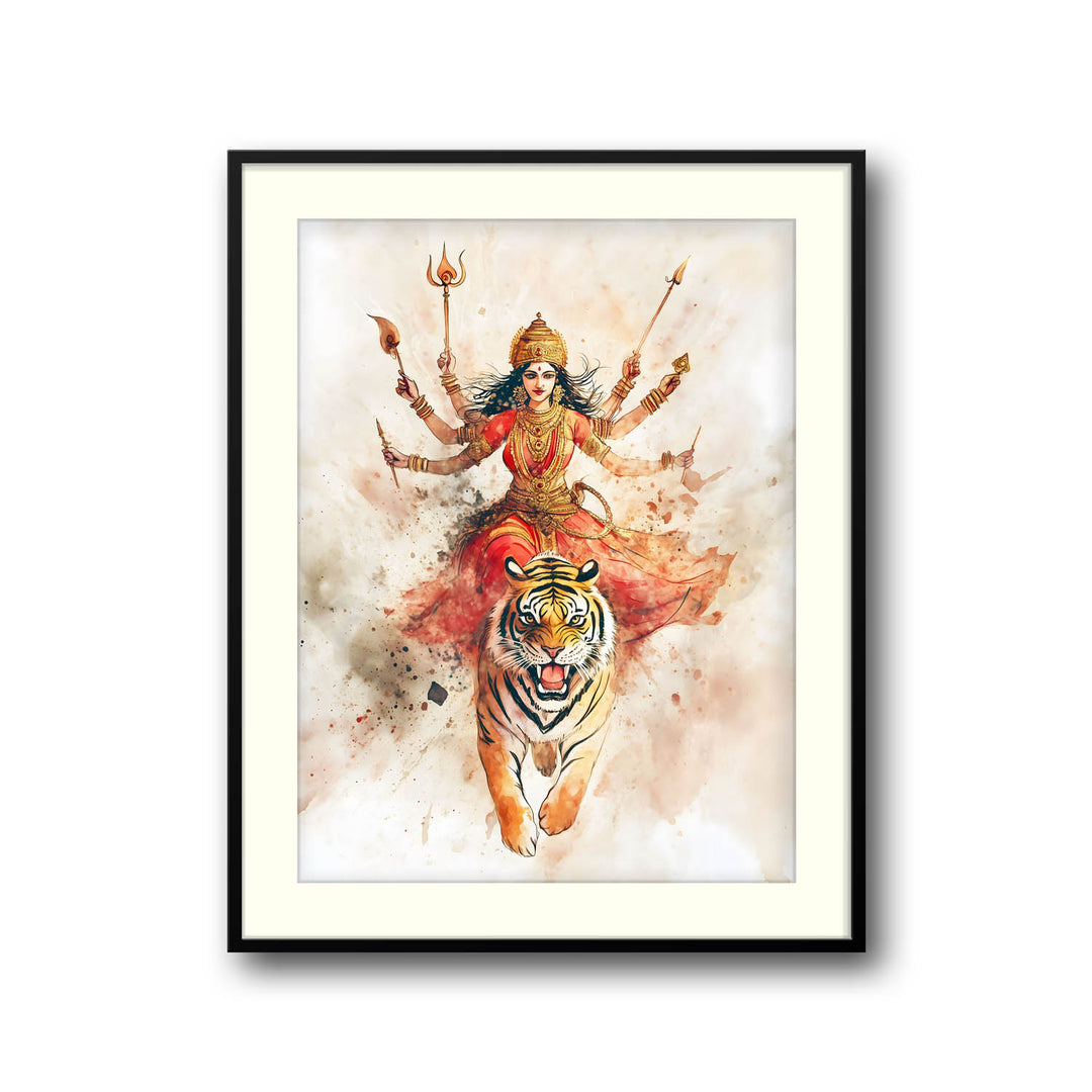 goddess-durga-on-tiger-vastu-painting