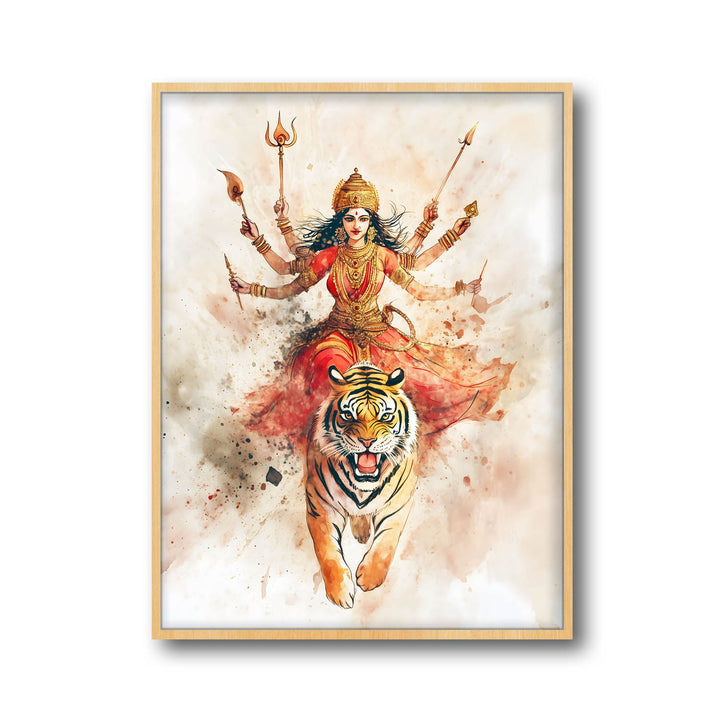 goddess-durga-on-tiger-vastu-painting