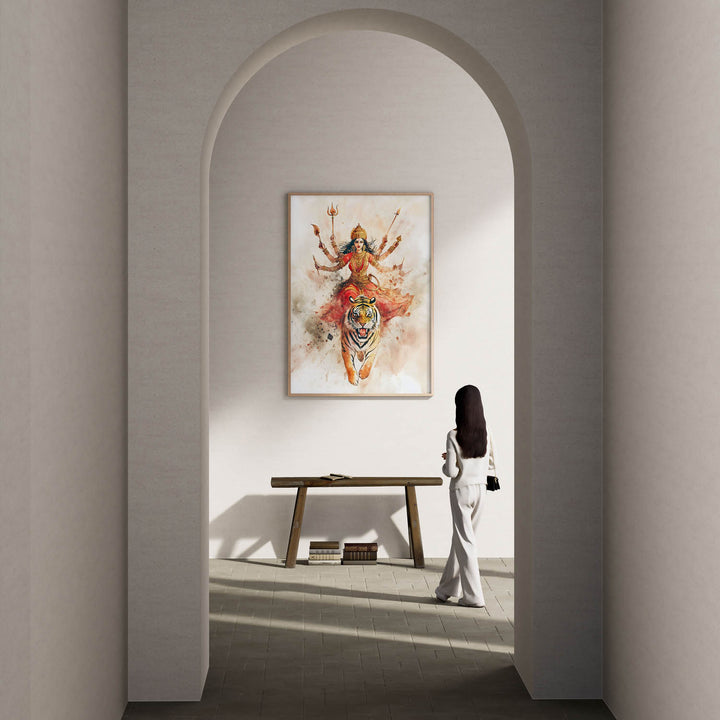 goddess-durga-on-tiger-vastu-painting