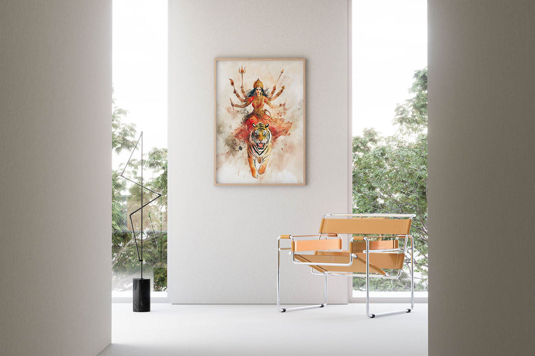 goddess-durga-on-tiger-vastu-painting