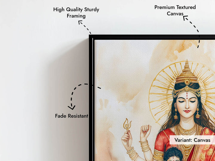 Goddess Durga sitting on Lion - Vastu Painting