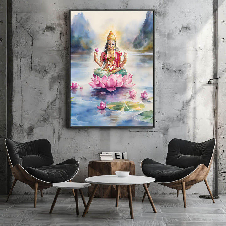 goddess-lakshmi-in-lake-vastu-painting