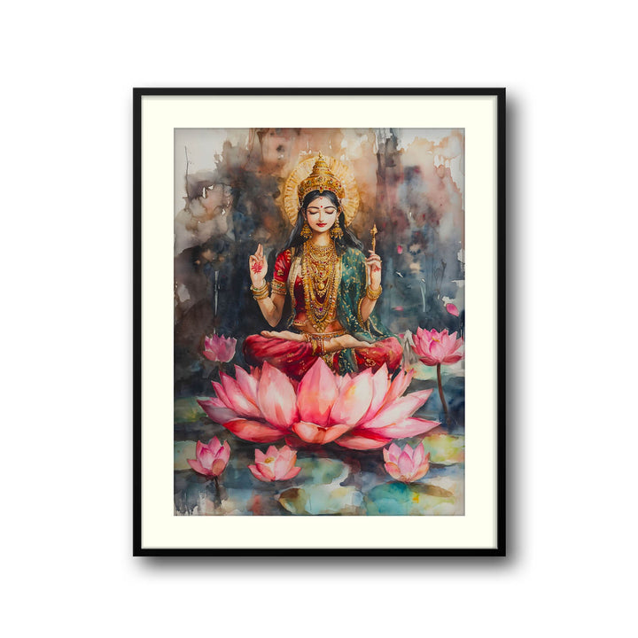 goddess-laxmi-amongst-lotuses-vastu-painting