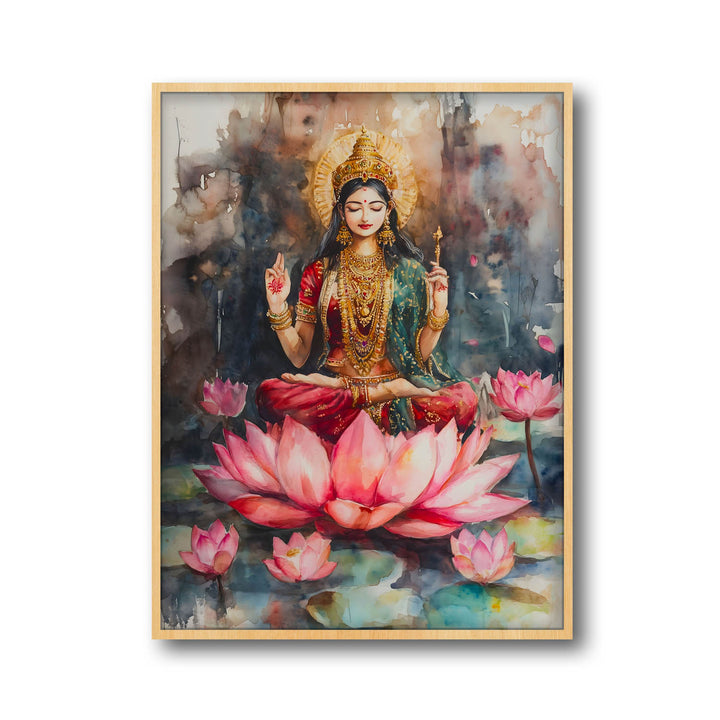 goddess-laxmi-amongst-lotuses-vastu-painting