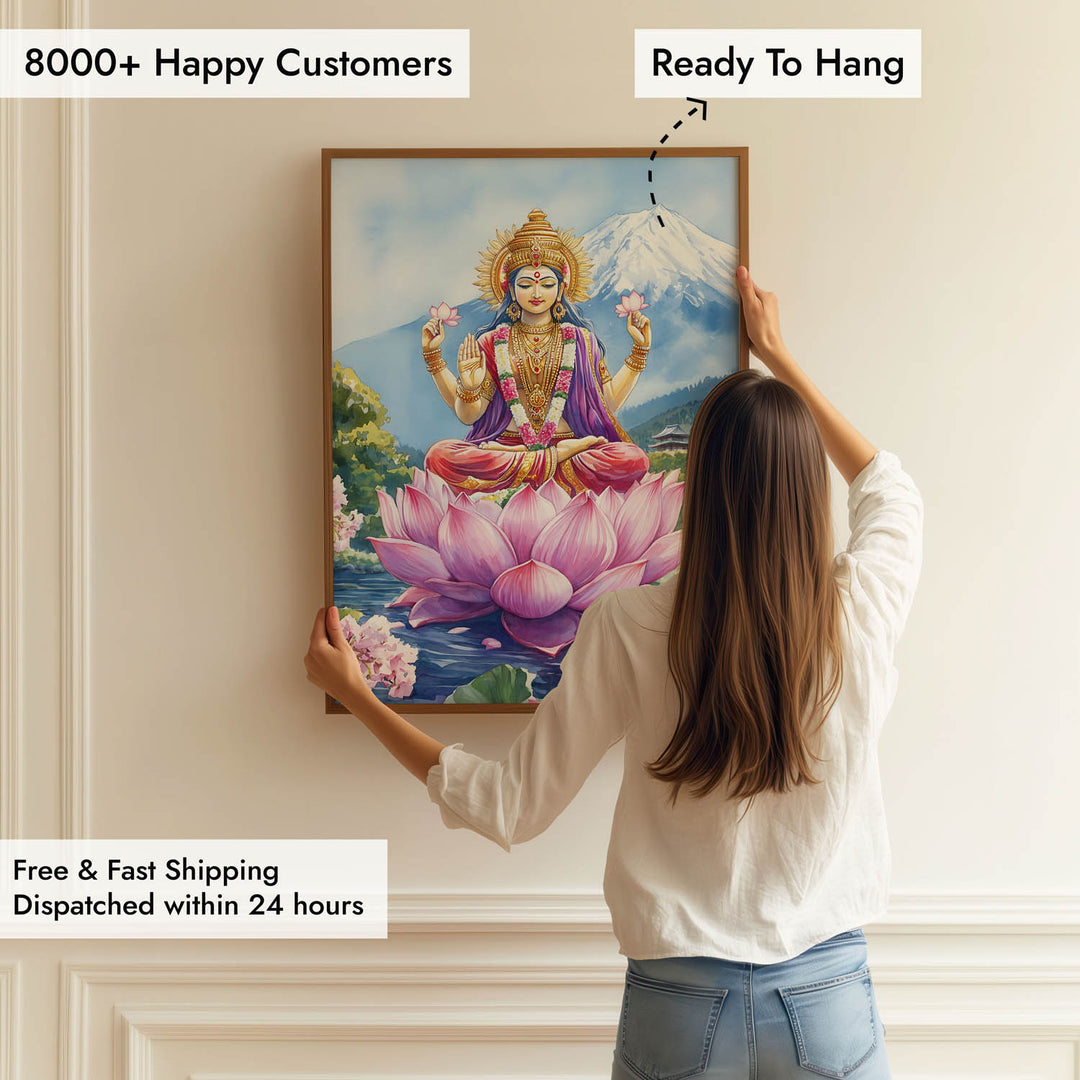 Goddess Laxmi in Himalaya - Vastu Painting